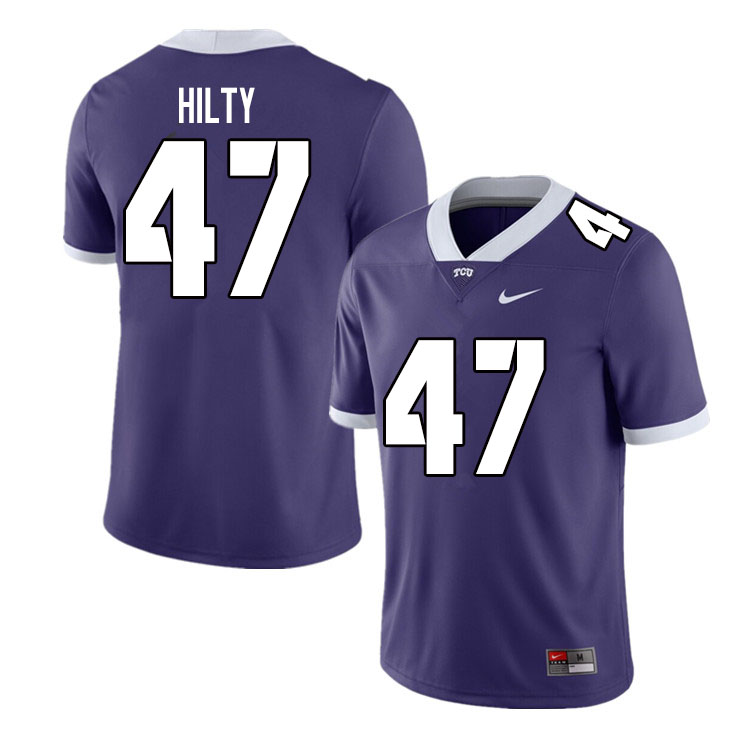 Men #47 Alex Hilty TCU Horned Frogs College Football Jerseys Sale-Purple - Click Image to Close
